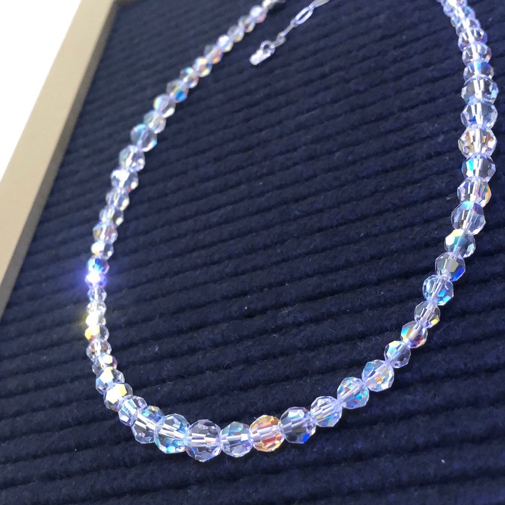VINTAGE SWAROVSKI NECKLACE, BRIDAL,FORMAL AB